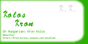 kolos kron business card